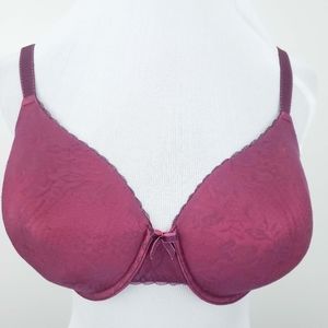 Maidenform Comfort Devotion Bra Lace 38DD Purple